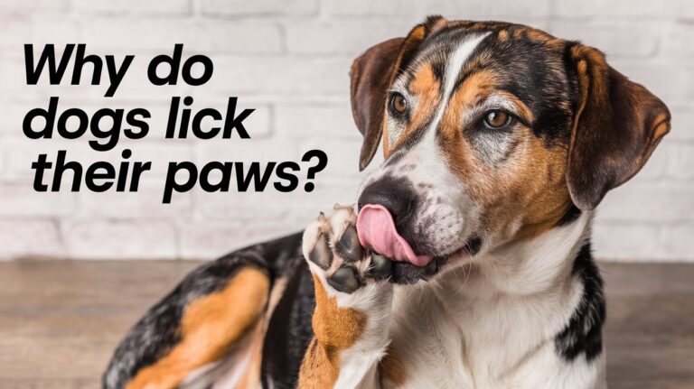 why do dogs lick their paws