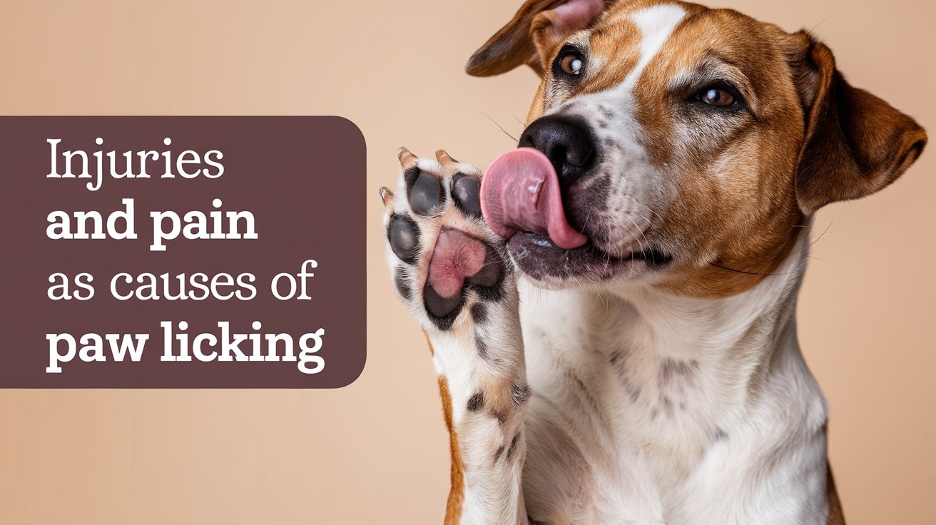 why do dogs lick their paws