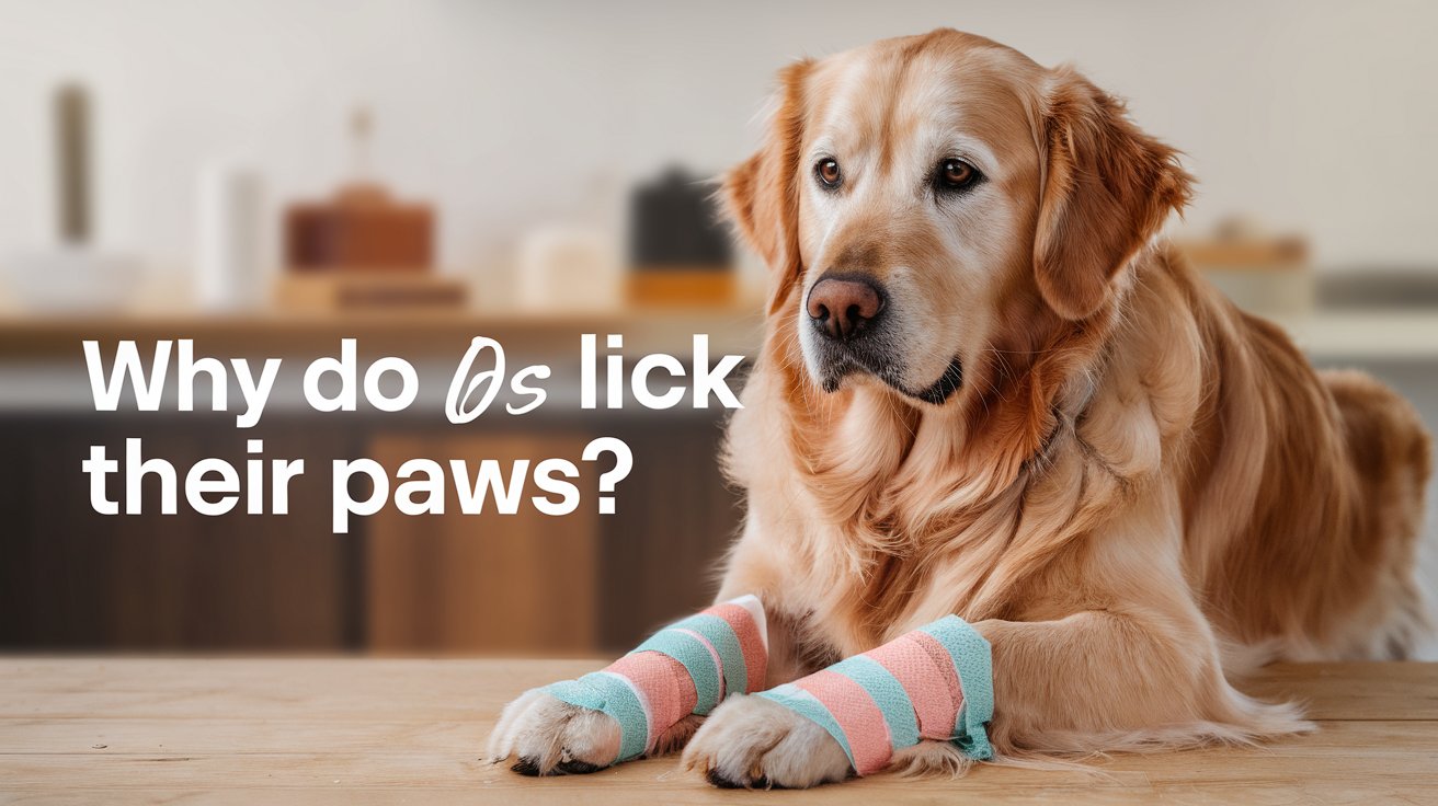 why do dogs lick their paws